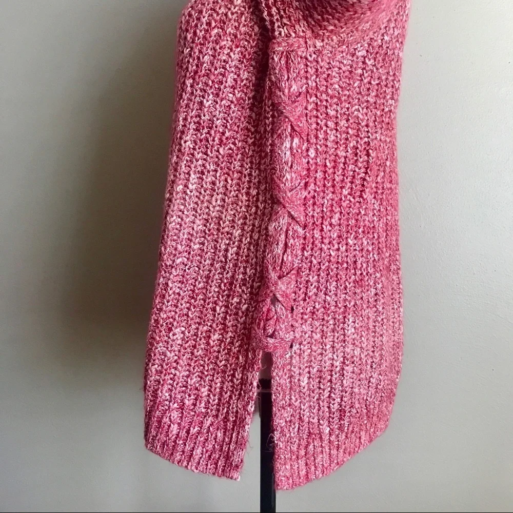 [Lucky Brand] Pink Knit Long Sleeve Comfy Sweater
